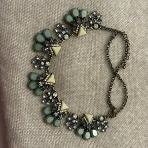 J Crew Blue & Gold Necklace